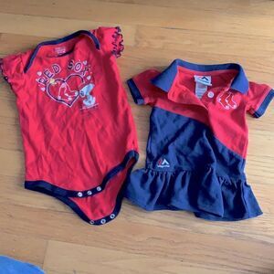 2 Piece Baby Girl Boston Red Sox Outfits